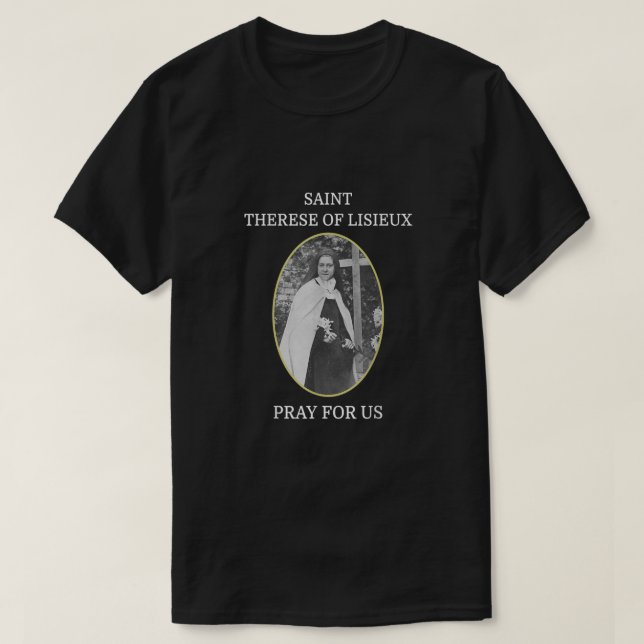 St. Therese of Lisieux T-Shirt Saint Little Flower (Frente do Design)