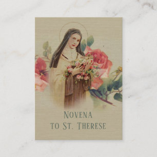 St. Therese os cartões pequenos do Novena da flor