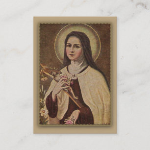 St. Therese os cartões pequenos do Novena da flor