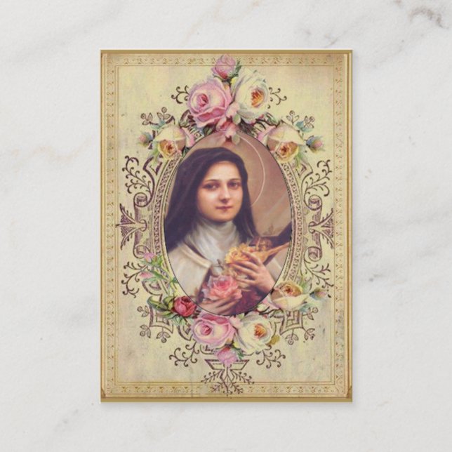 St. Therese pouco cartão santamente do Novena da (Frente)