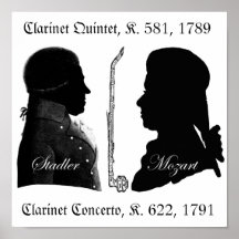 Stadler e Mozart Clarinet Poster