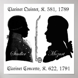 Stadler e Mozart Clarinet Poster