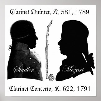 Stadler e Mozart Clarinet Poster