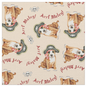 Staffordshire Bull Terrier Pirate Tecido