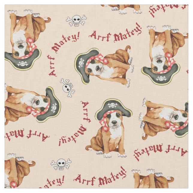 Staffordshire Bull Terrier Pirate Tecido (Detalhe)