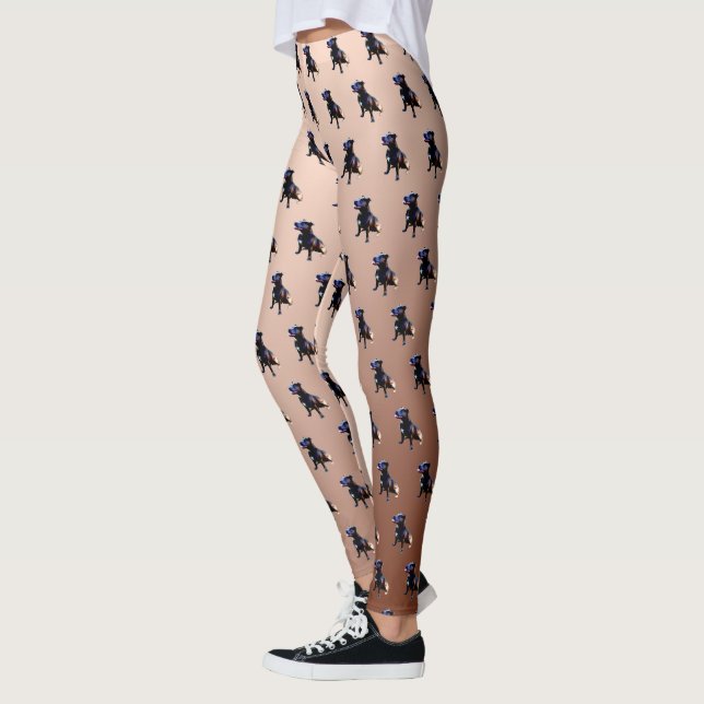 Staffordshire Terrier Oil Paint, Damas Leggings (Esquerda)