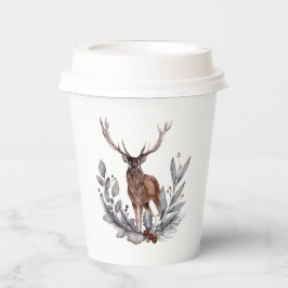 Stag Holly Berries Deixa O Fundo Grunge