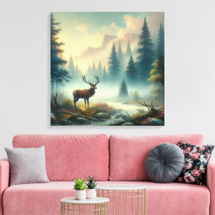 Stag Oil Pintura de Canvas