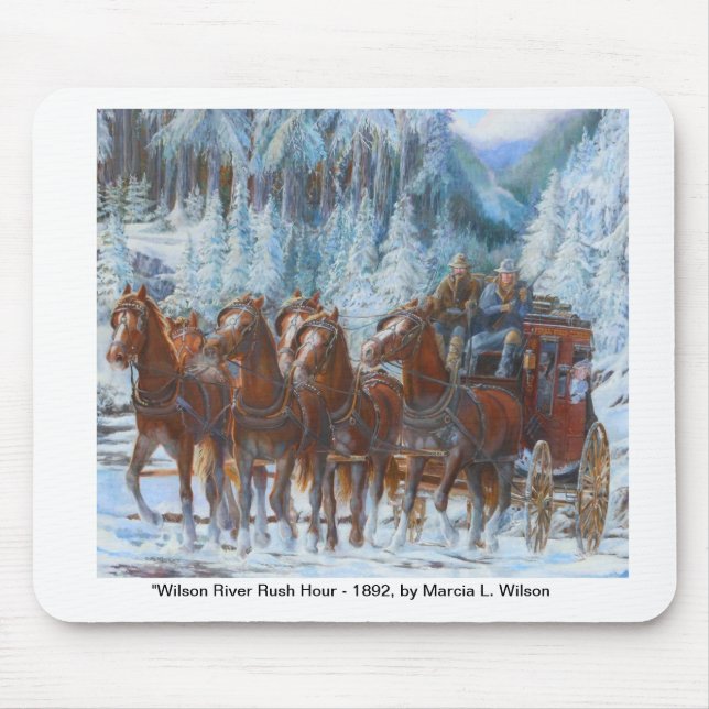 Stagecoach e equipe ocidentais velhos Mousepad (Frente)