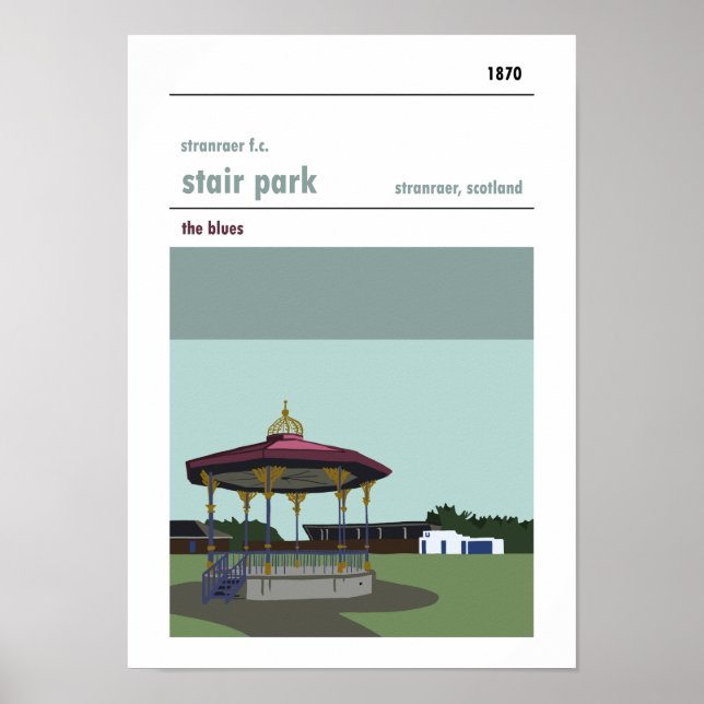 Stair Park, Stranraer. Estádio Impressão (Frente)