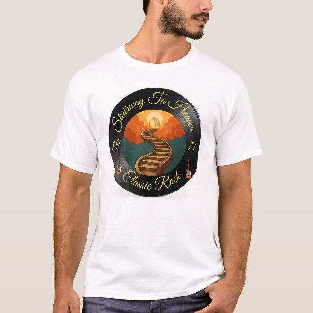 "Stairway to Heaven" Camiseta de Rock Clássico  (Frente)
