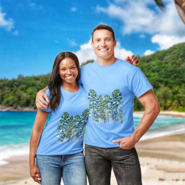 Stand Of Tres T-Shirt (Blend in with the forest and sky, while wearing this t-shirt@)