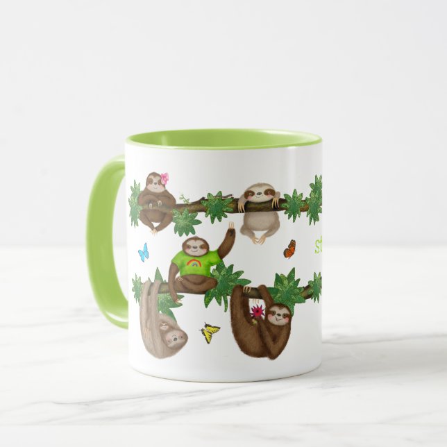 Stanley Sloth caneca personalizada (Frente Esquerda)