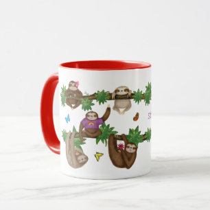 Stanley Sloth, caneca púrpura personalizada