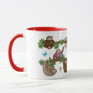 Stanley Sloth roxo "desfrutando de uma caneca preg