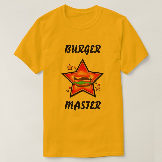 Star Burger Burger Master Mens T-shirt (Frente do Design)