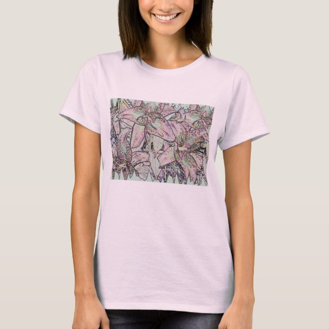 Star Gazer Lily em Camisa Lápis (Frente)