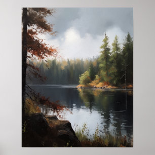 Star Lake Painting Art Impressão Poster