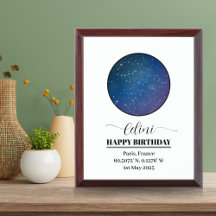 Star Map Wall Art Personalizado: Sua Noite Única