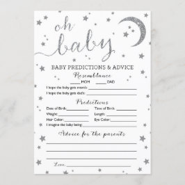 Star Silver Glitter Predicações e Cartão de Aviso