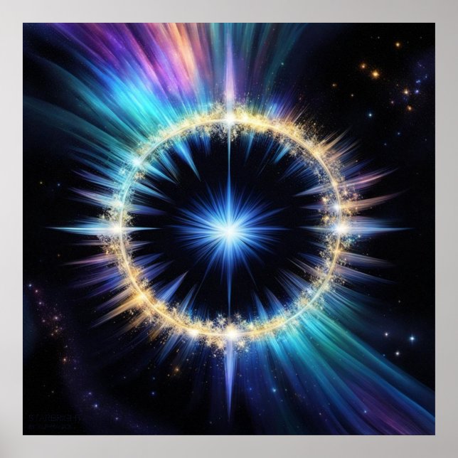 Starbright AI Fantasy Digital Art Impressão Surrea (Frente)