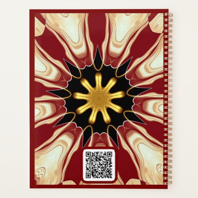 Starburst | Organizador de Luxo Carmesim e Dourado (Verso)