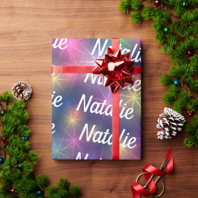 Starbursts - Papel de presente personalizado (Presente de Natal)