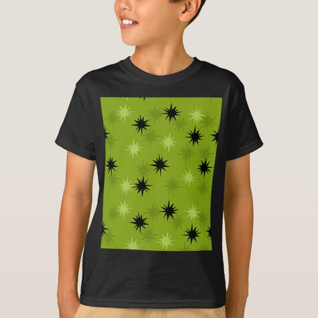 Starbursts Verdes Atômicos Crianças T-Shirt (Frente)