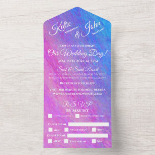 Stardust Sea-Wedding-Beach- Tudo Em Um Convite