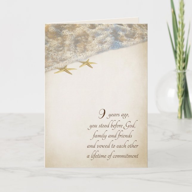 Starfish 9º Cartão de Aniversário (Frente)