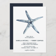 Starfish Azul | Convite Para Casamento
