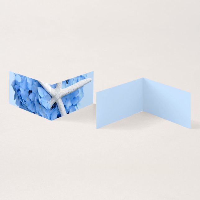 Starfish Blue Hydrangea Cartões Vazios (Interior e exterior)