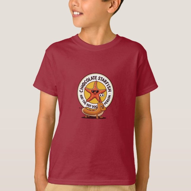Starfish de chocolate e T-Shirt de animação de cac (Frente)