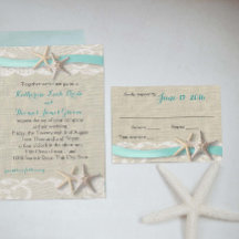 Starfish e Ribbon Beach Aqua RSVP