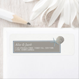 Starfish e Sand Dollar - Etiquetas de Casamento de