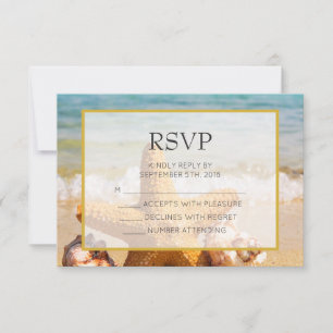 Starfish e Seashells na Praia Weddiong RSVP