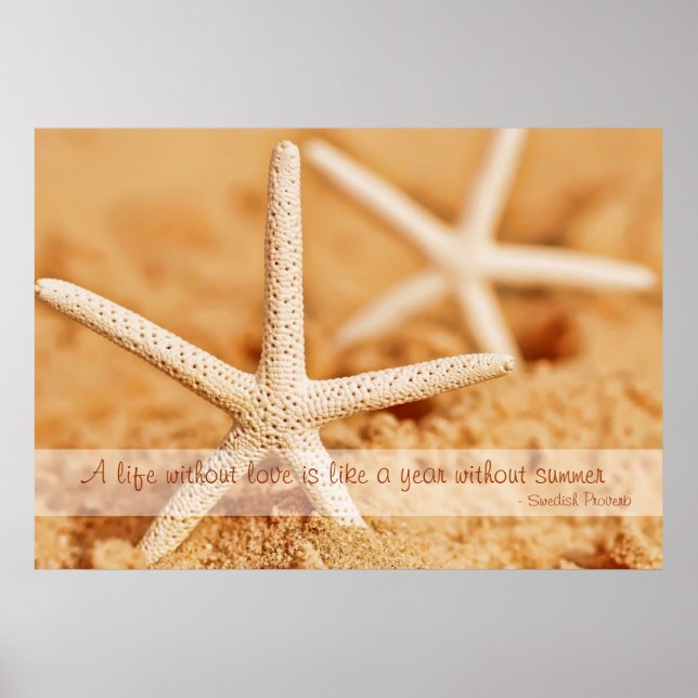 Starfish Love Proverb Poster (Frente)