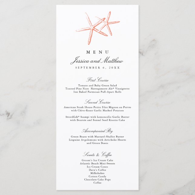 Starfish magro | Menu (Frente)