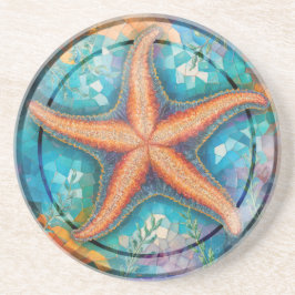 Starfish Mosaico, Porta copos Sandstone Round