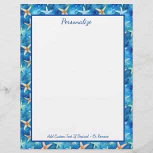 Starfish Sea Marine Life Blue Personalizado