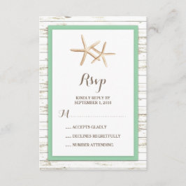 Starfish Whitewash Wood Beach Casamento RSVP