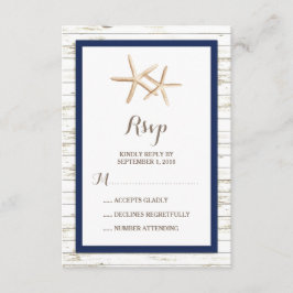 Starfish Whitewash Wood Beach Casamento RSVP