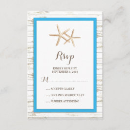 Starfish Whitewash Wood Beach Casamento RSVP