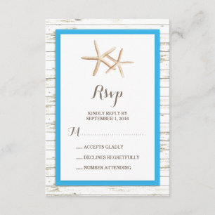 Starfish Whitewash Wood Beach Casamento RSVP