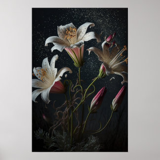 Stargazer Lily Flowers Art Impressão