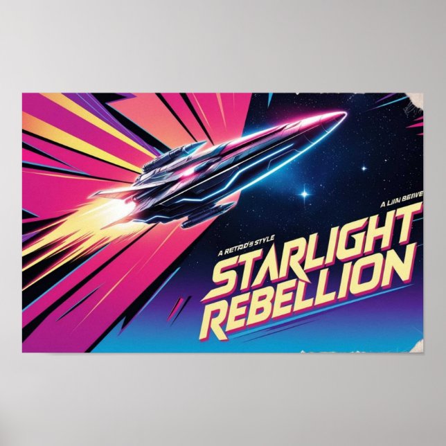 Starlight Rebellion Retro Pop Cultura Poster de 80 (Frente)