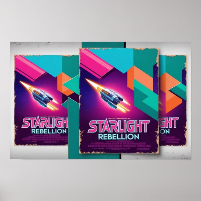 Starlight Rebellion Retro Pop Cultura Poster dos a (Frente)