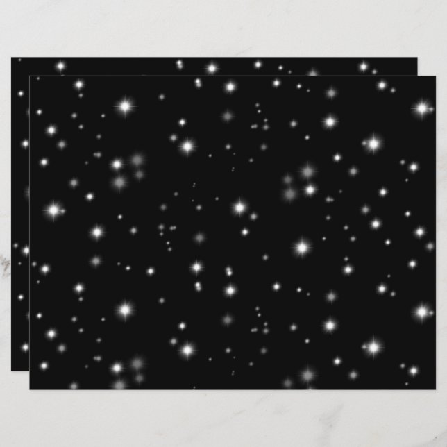 Starlight Sparkles Black and White Stars (Frente/Verso)