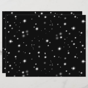 Starlight Sparkles Black and White Stars