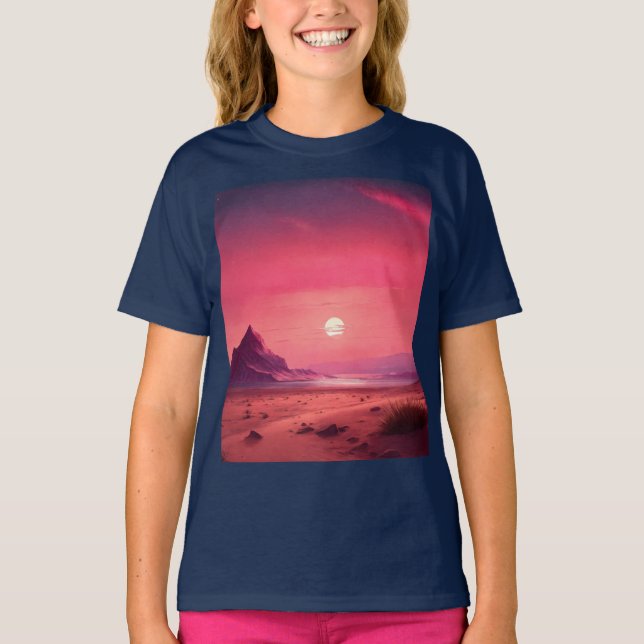 Starlit Desert Sonha Crianças T-Shirts (Frente)